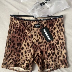 Skims x Dolce & Gabbana Leopard Print Shorts